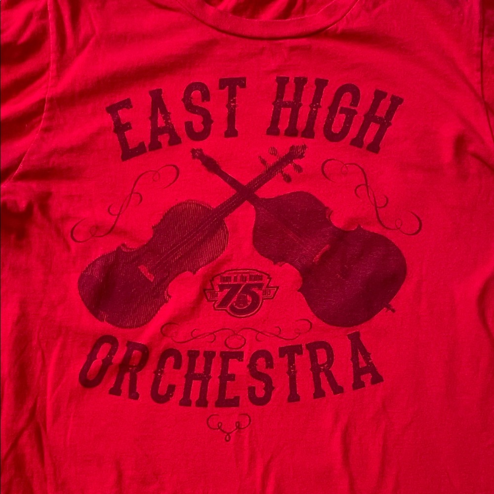 Red East Bakersfield  High Orchestra Graphic T-Shirt Sz S